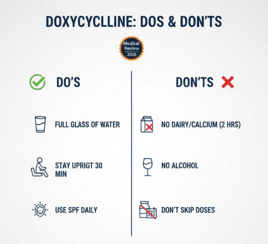 Doxycycline Dos and Don'ts