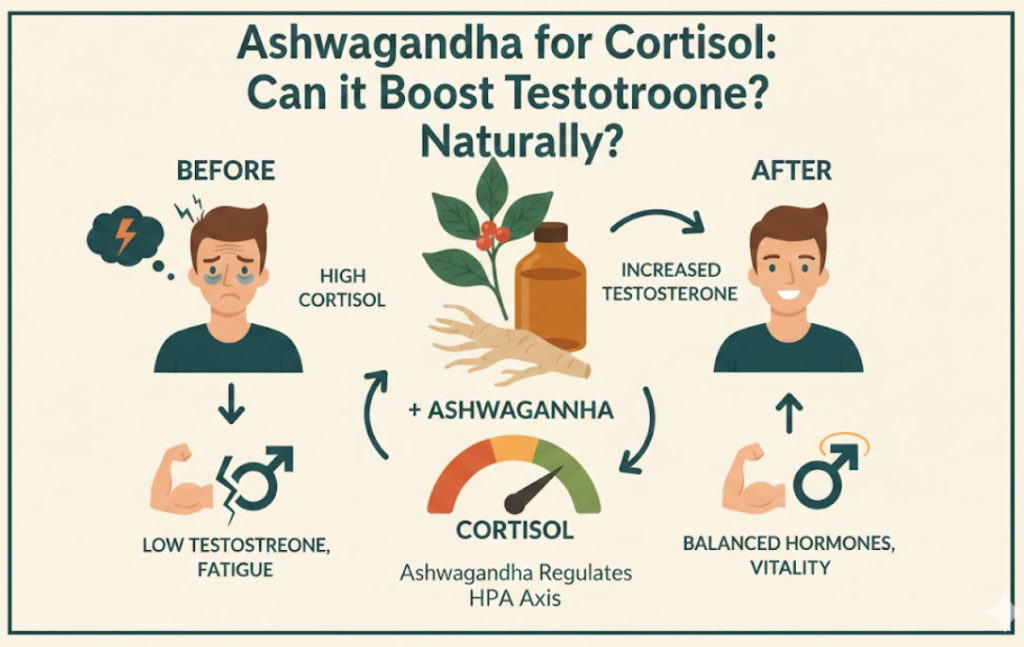 ashwagandha cortisol testosterone
