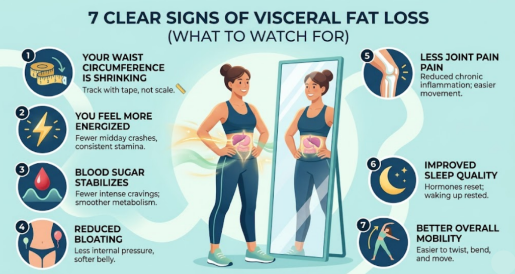 7 Signs of Visceral Fat Loss