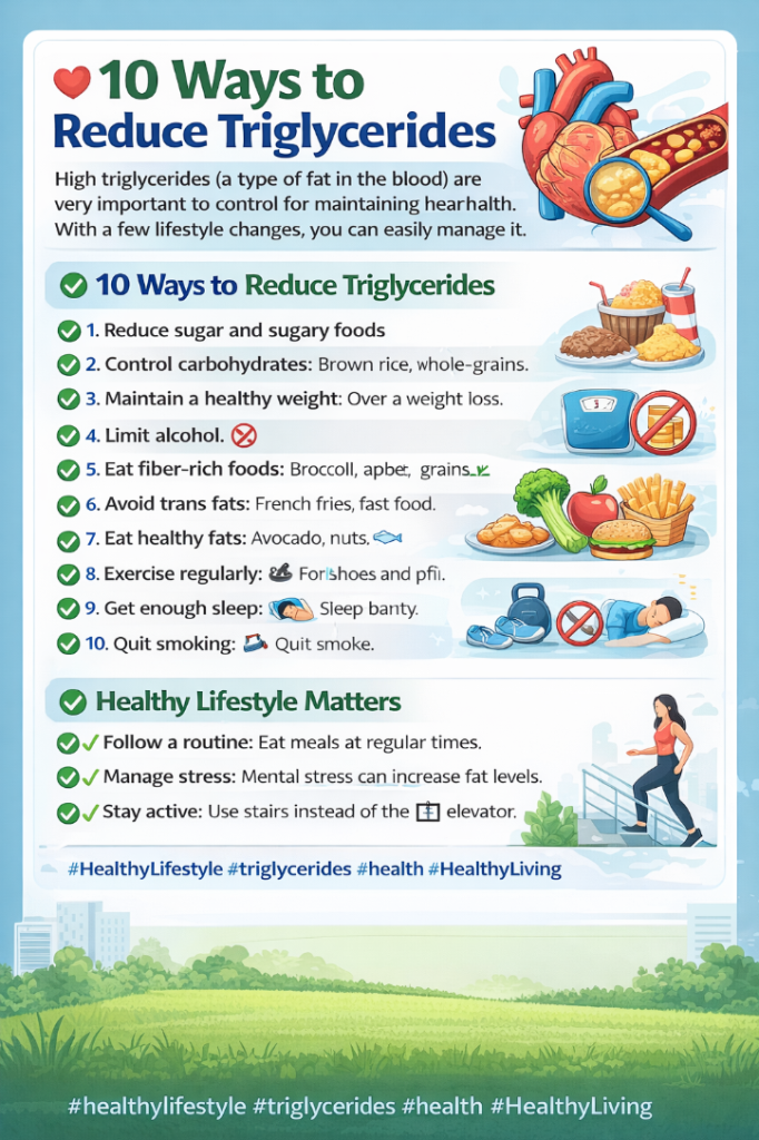 10 Ways to Reduce Triglycerides